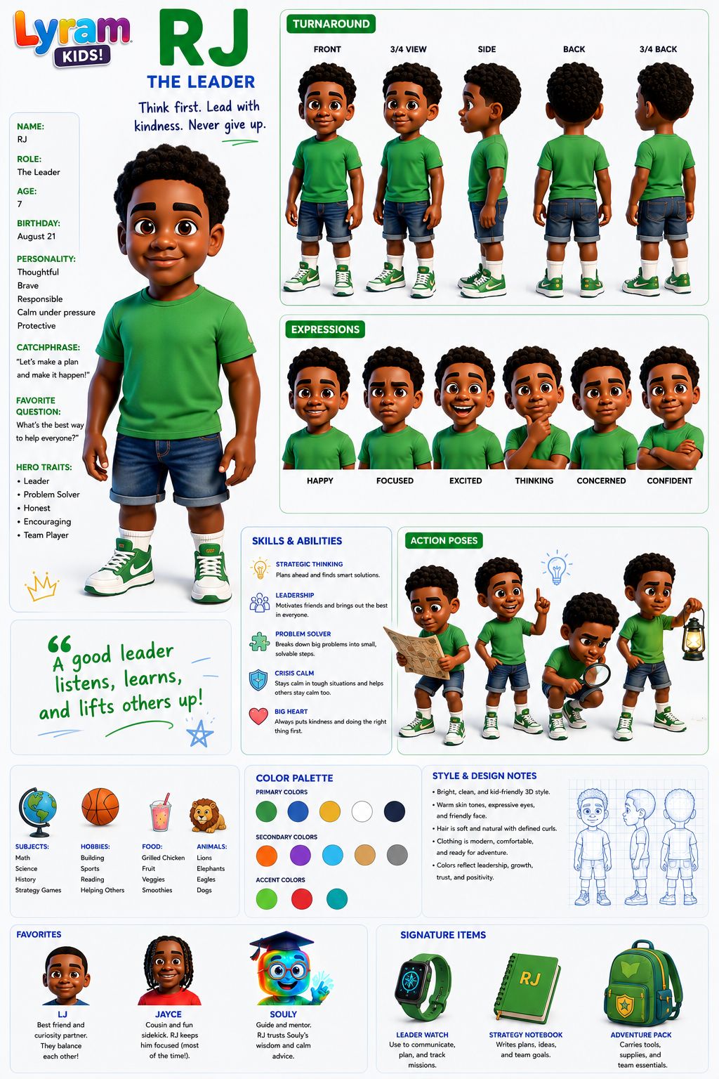Lyram Kids character sheet 3